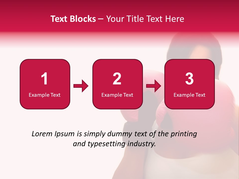 Sexy Boxer Girl With Pink Gloves PowerPoint Template