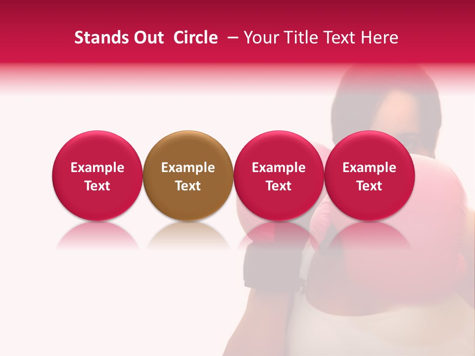 Sexy Boxer Girl With Pink Gloves PowerPoint Template