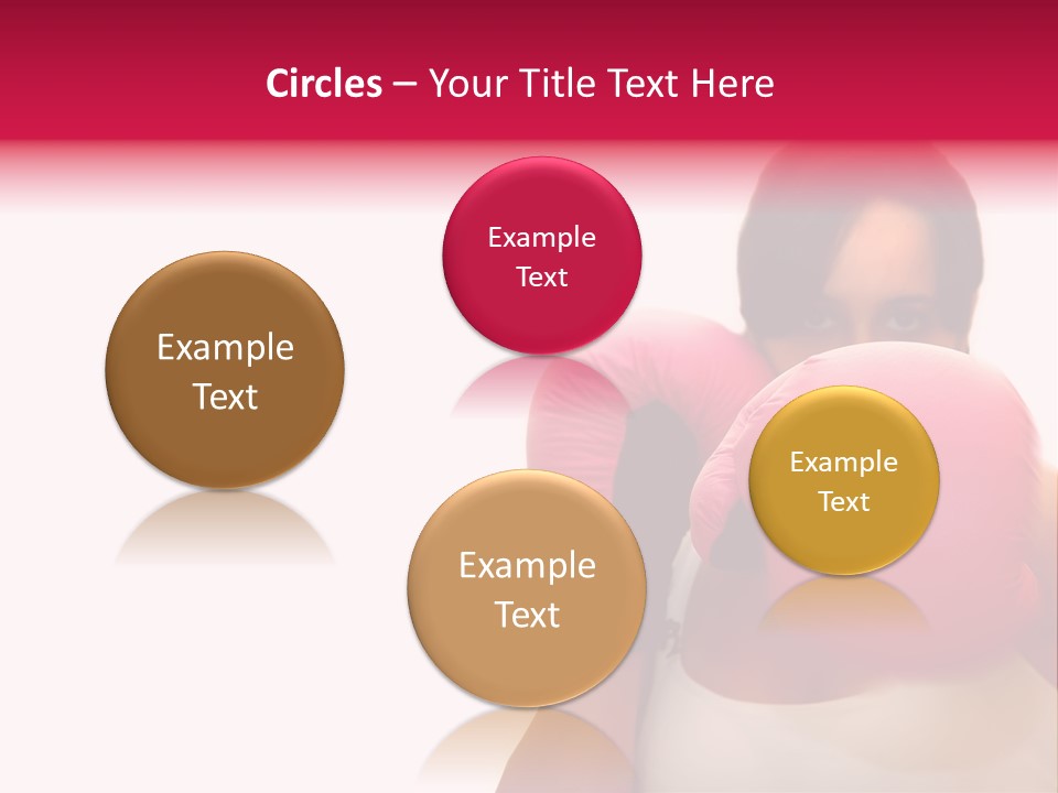 Sexy Boxer Girl With Pink Gloves PowerPoint Template