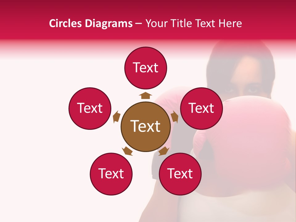 Sexy Boxer Girl With Pink Gloves PowerPoint Template