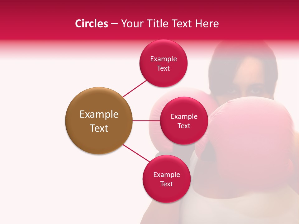 Sexy Boxer Girl With Pink Gloves PowerPoint Template