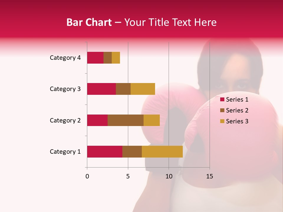Sexy Boxer Girl With Pink Gloves PowerPoint Template