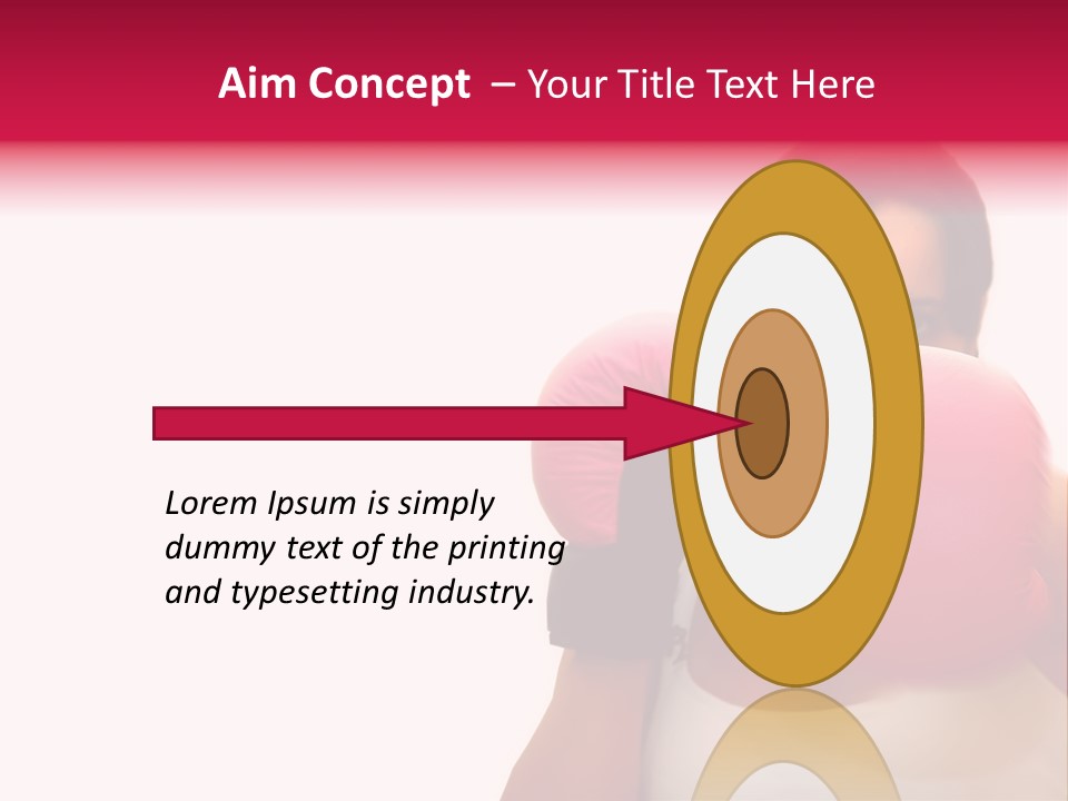 Sexy Boxer Girl With Pink Gloves PowerPoint Template