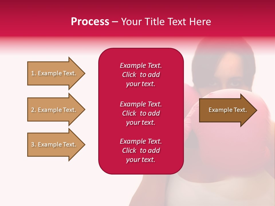 Sexy Boxer Girl With Pink Gloves PowerPoint Template