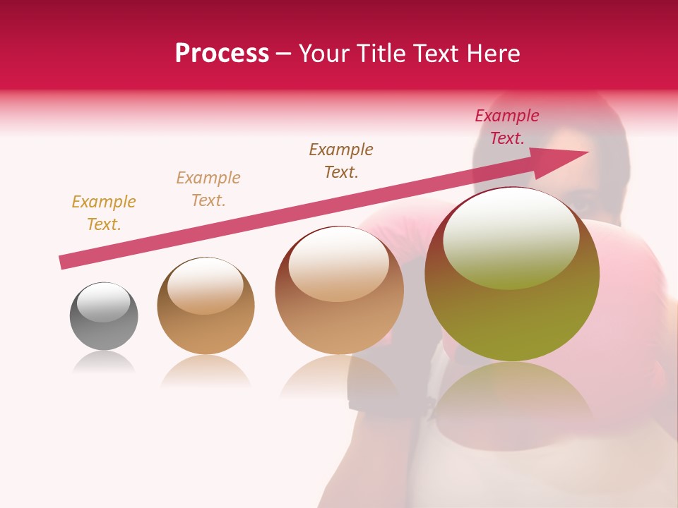 Sexy Boxer Girl With Pink Gloves PowerPoint Template