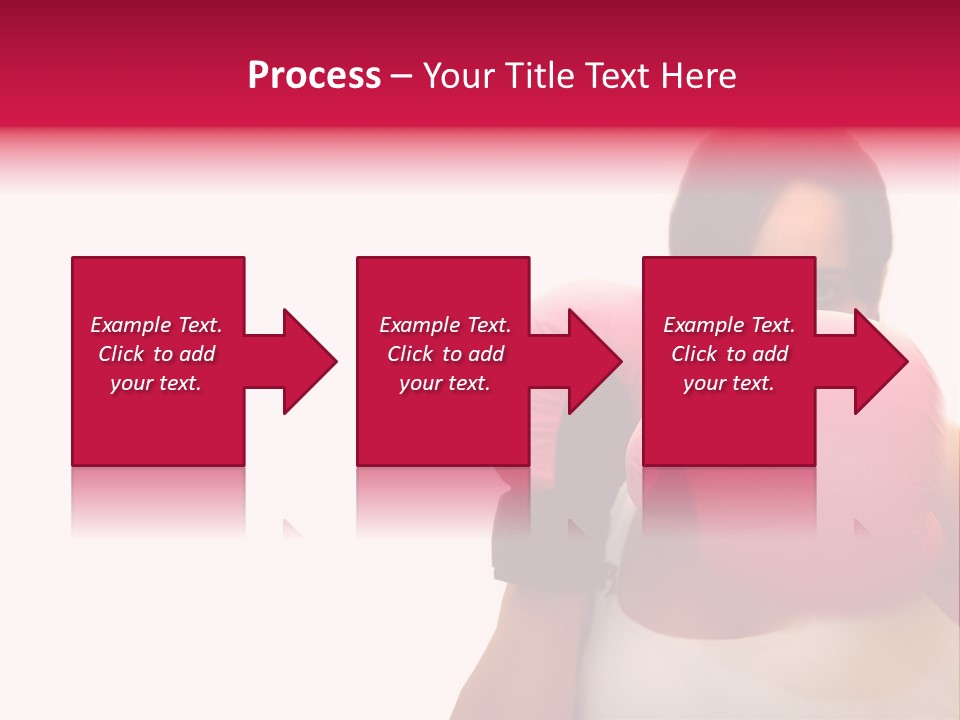 Sexy Boxer Girl With Pink Gloves PowerPoint Template