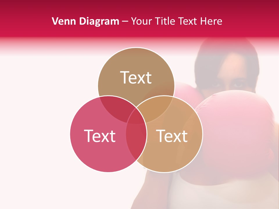 Sexy Boxer Girl With Pink Gloves PowerPoint Template