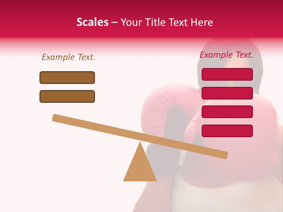 Sexy Boxer Girl With Pink Gloves PowerPoint Template