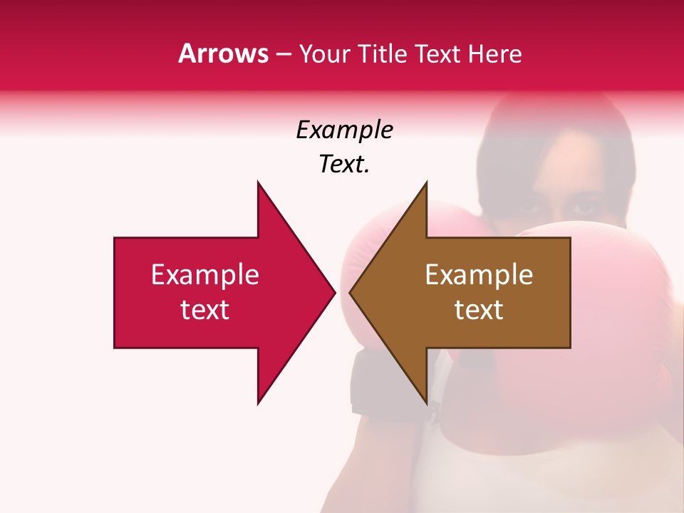 Sexy Boxer Girl With Pink Gloves PowerPoint Template