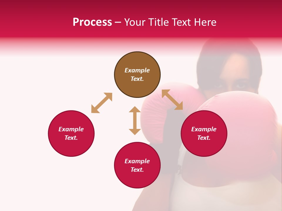 Sexy Boxer Girl With Pink Gloves PowerPoint Template