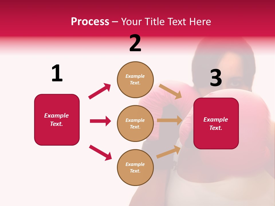 Sexy Boxer Girl With Pink Gloves PowerPoint Template