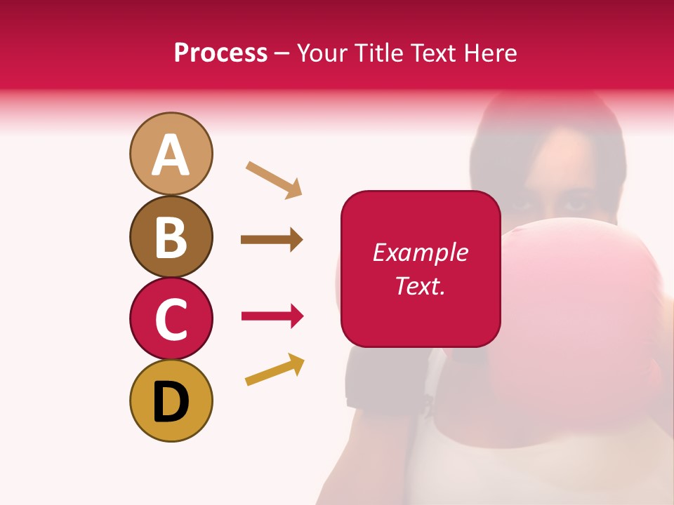 Sexy Boxer Girl With Pink Gloves PowerPoint Template