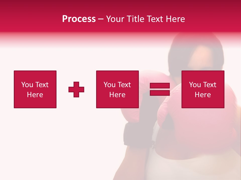 Sexy Boxer Girl With Pink Gloves PowerPoint Template