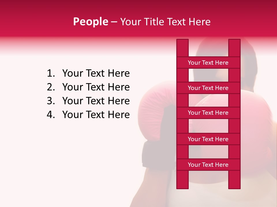 Sexy Boxer Girl With Pink Gloves PowerPoint Template