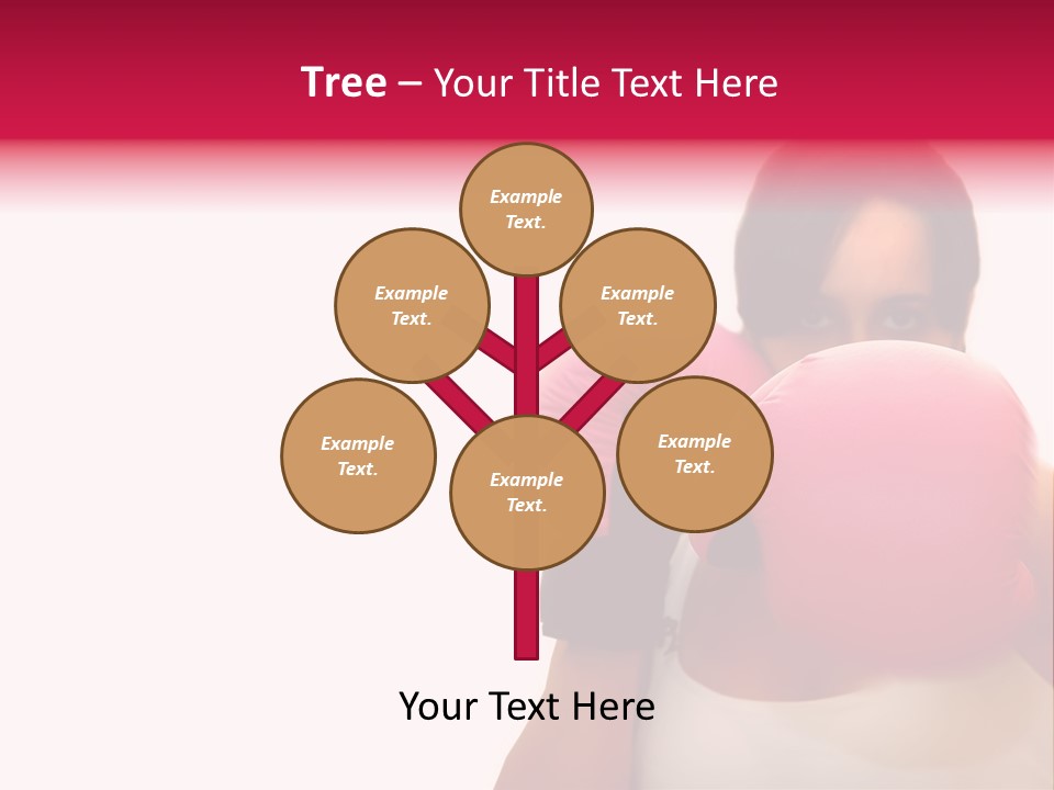 Sexy Boxer Girl With Pink Gloves PowerPoint Template