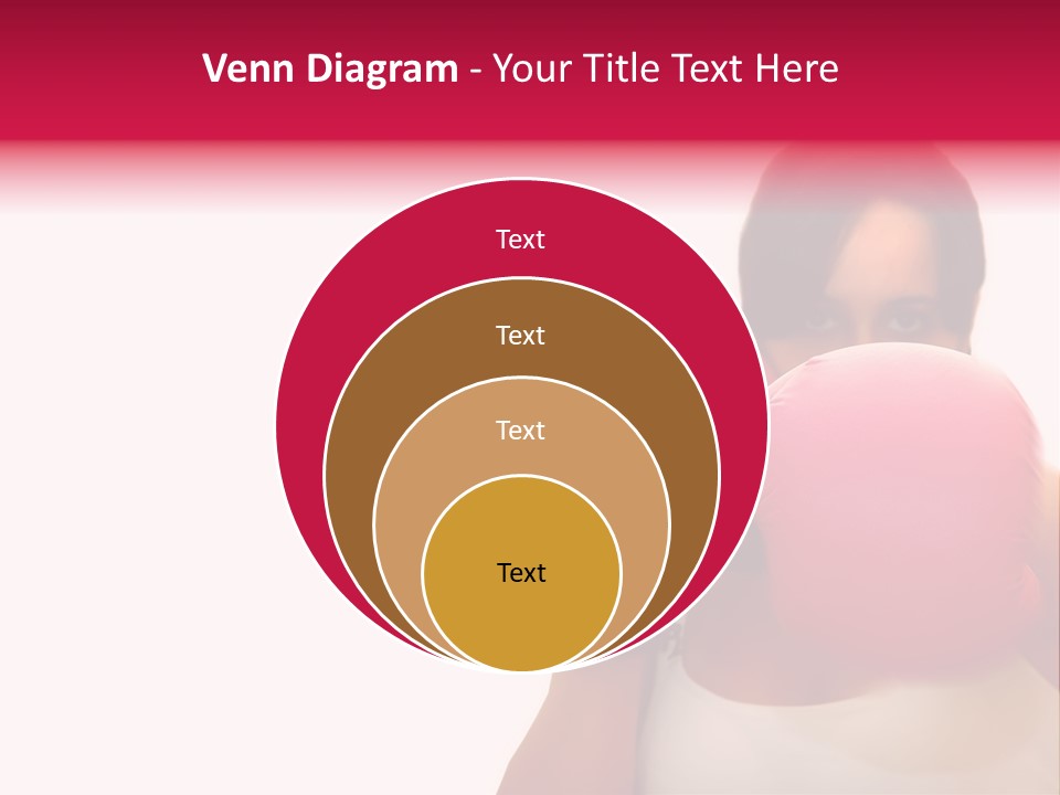 Sexy Boxer Girl With Pink Gloves PowerPoint Template