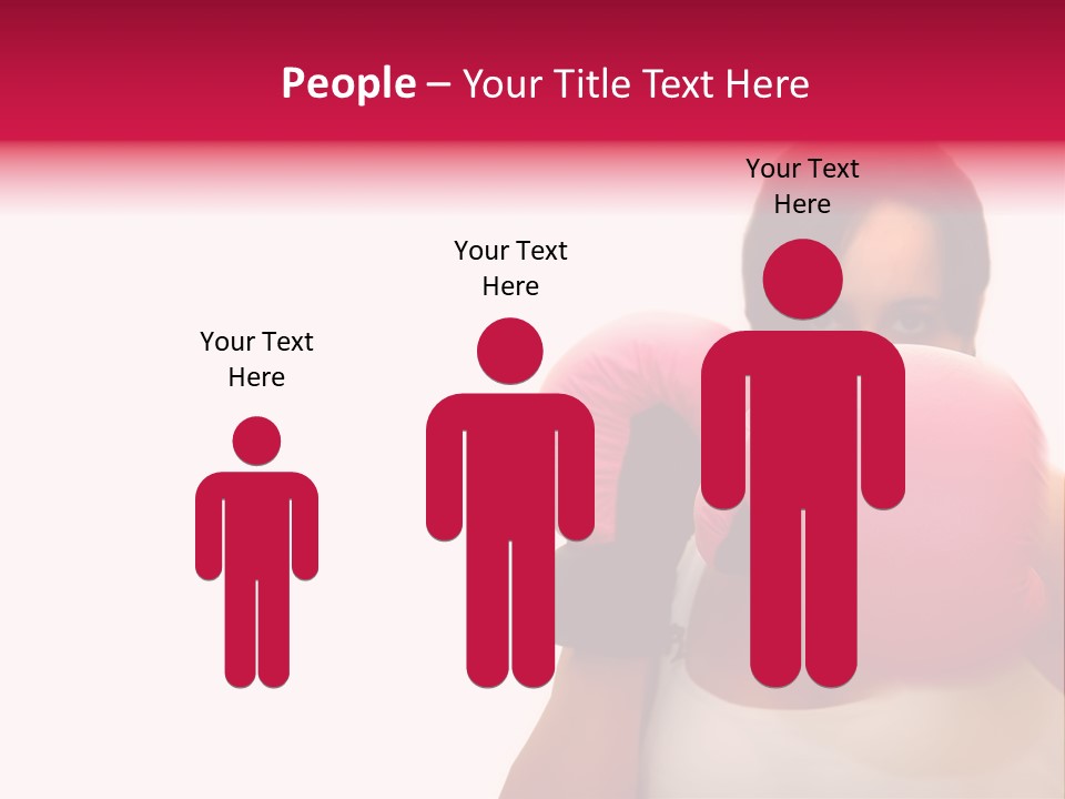 Sexy Boxer Girl With Pink Gloves PowerPoint Template