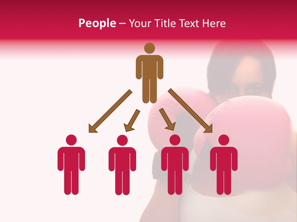 Sexy Boxer Girl With Pink Gloves PowerPoint Template