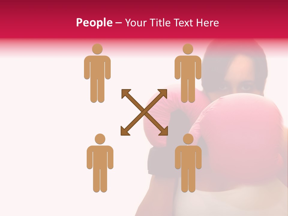 Sexy Boxer Girl With Pink Gloves PowerPoint Template