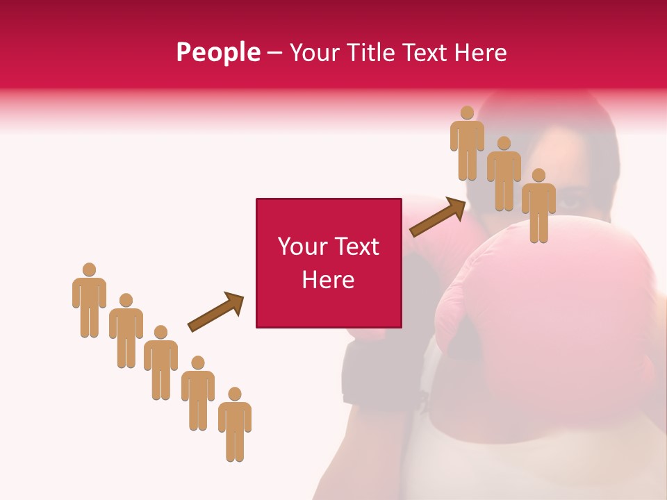 Sexy Boxer Girl With Pink Gloves PowerPoint Template