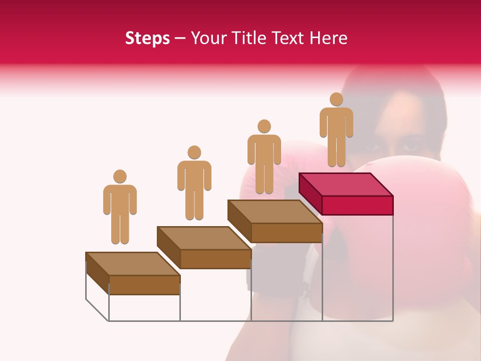 Sexy Boxer Girl With Pink Gloves PowerPoint Template