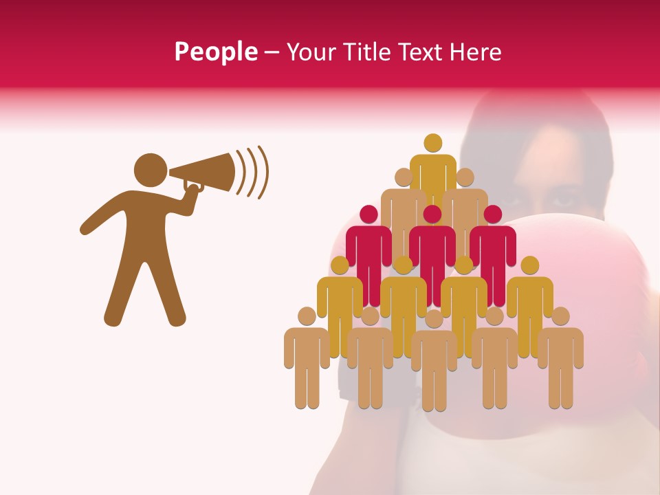 Sexy Boxer Girl With Pink Gloves PowerPoint Template