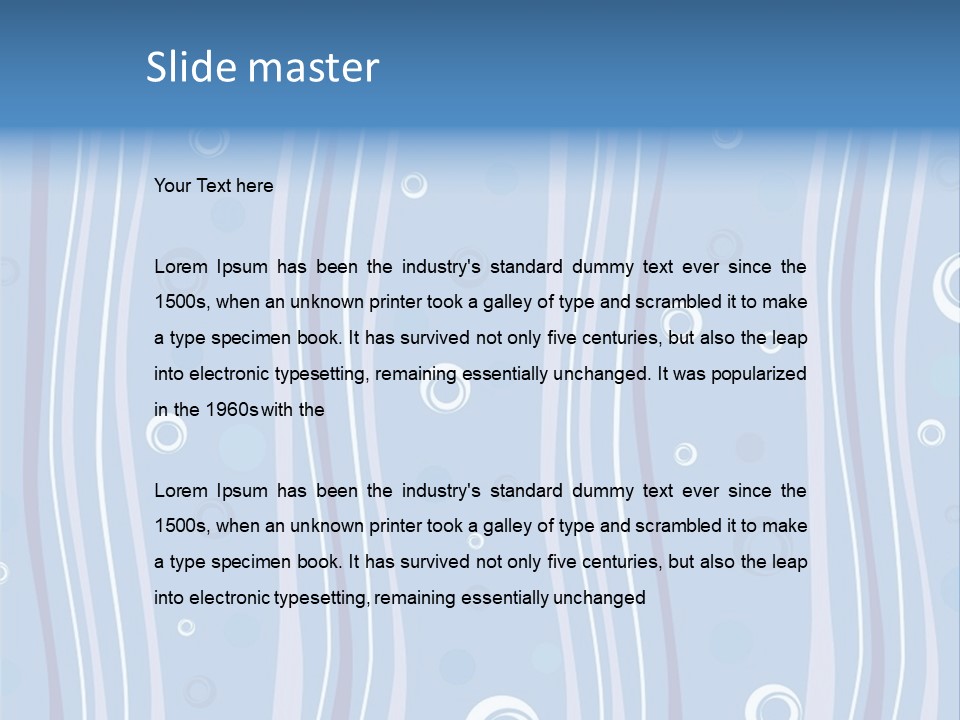 Light Water Design.vector. Stock Vector Illustration: PowerPoint Template