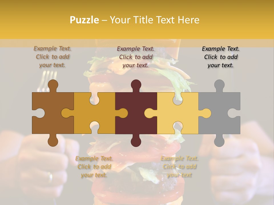 A Burger Containing 12 Individual Patties. PowerPoint Template