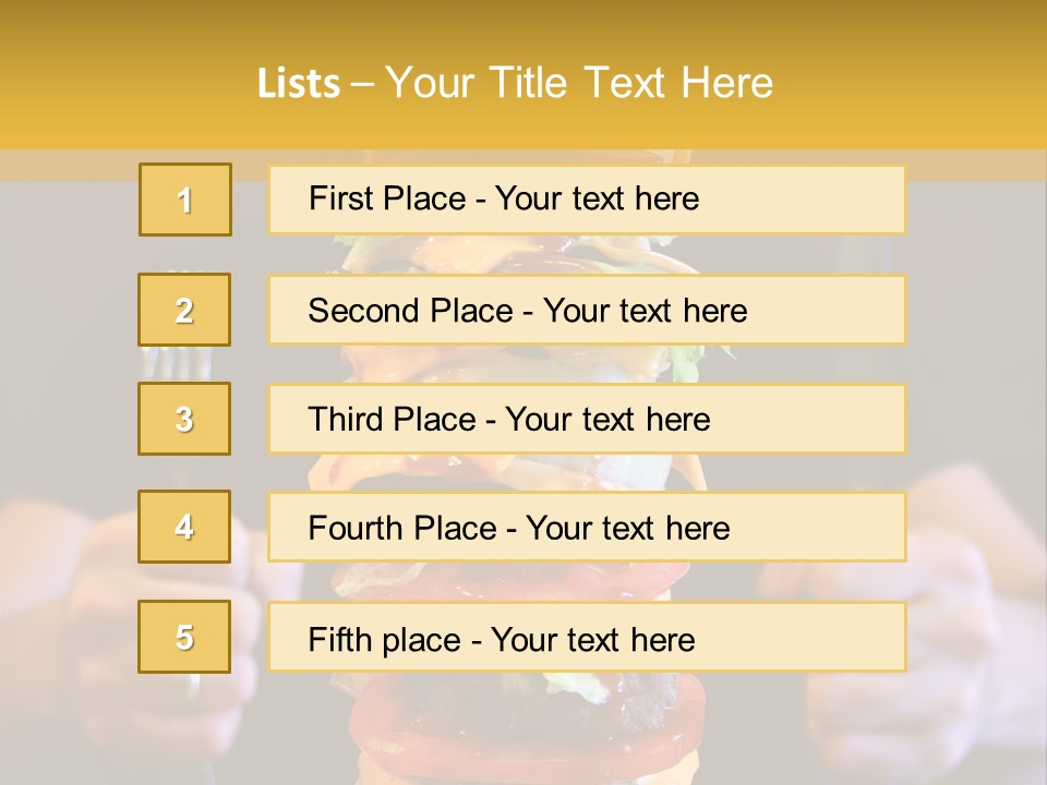 A Burger Containing 12 Individual Patties. PowerPoint Template