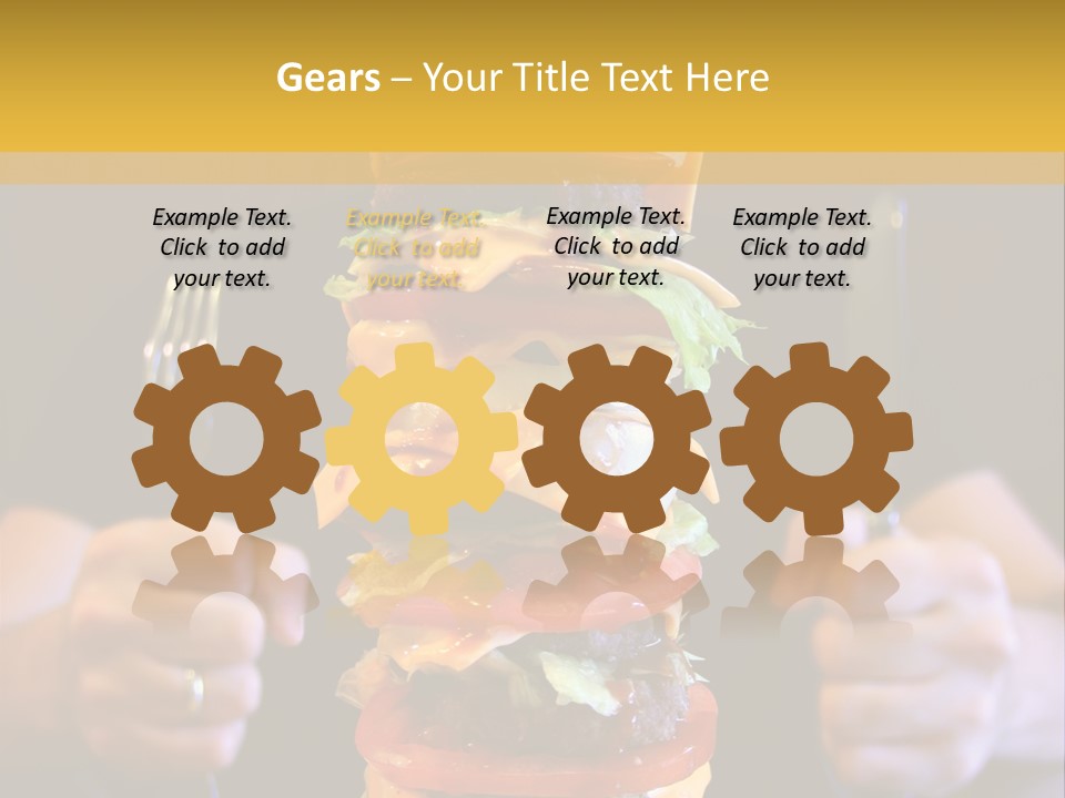 A Burger Containing 12 Individual Patties. PowerPoint Template