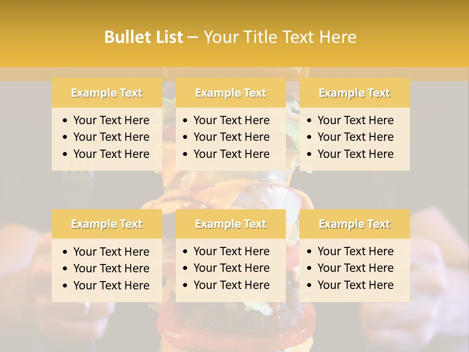 A Burger Containing 12 Individual Patties. PowerPoint Template