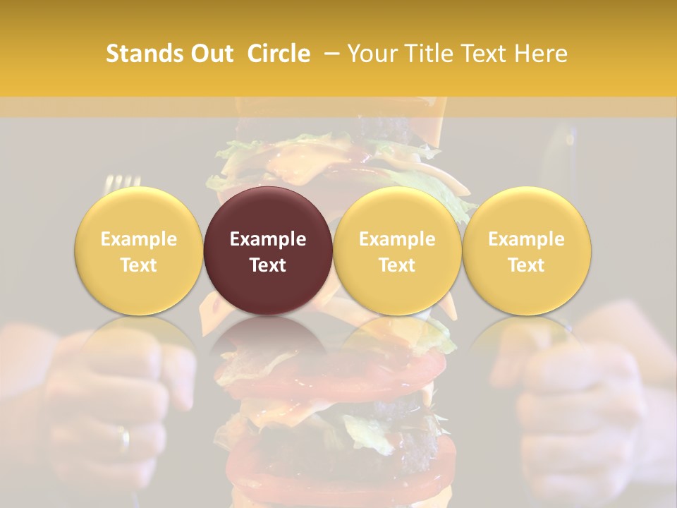 A Burger Containing 12 Individual Patties. PowerPoint Template