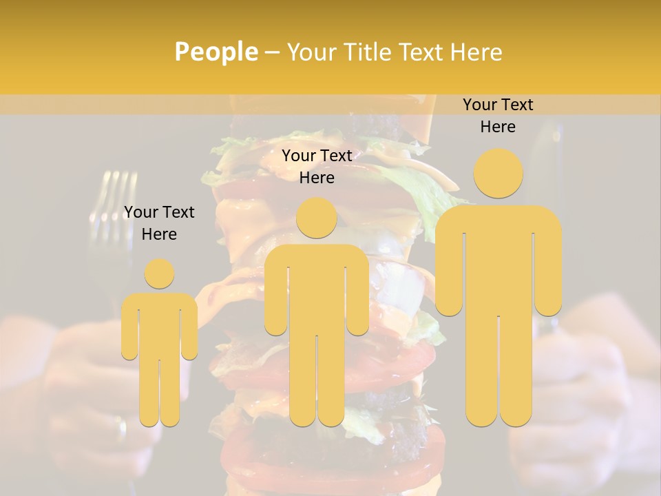 A Burger Containing 12 Individual Patties. PowerPoint Template