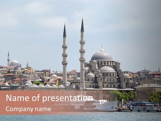 Istanbul Turkey New Mosque PowerPoint Template