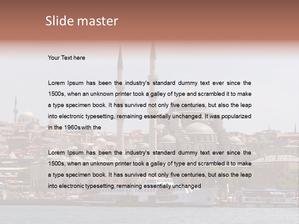 Istanbul Turkey New Mosque PowerPoint Template