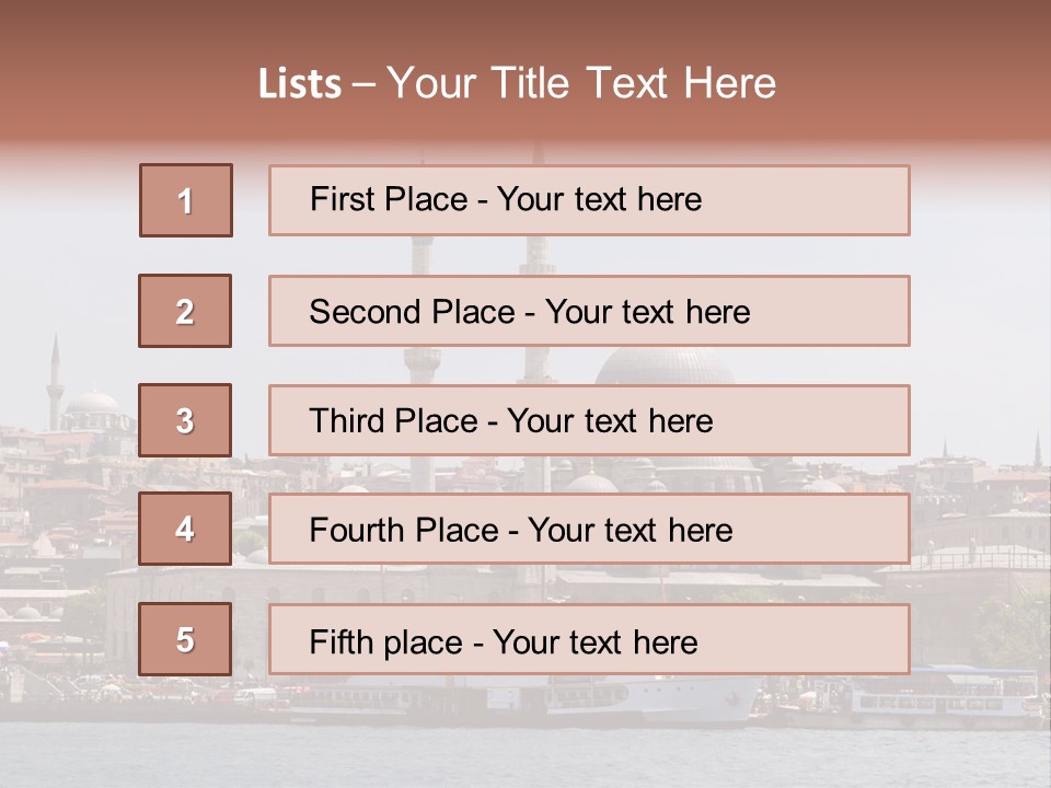 Istanbul Turkey New Mosque PowerPoint Template
