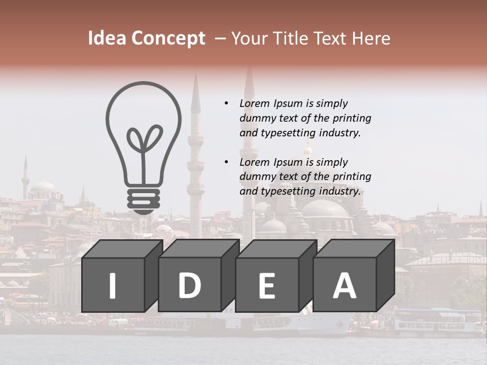 Istanbul Turkey New Mosque PowerPoint Template