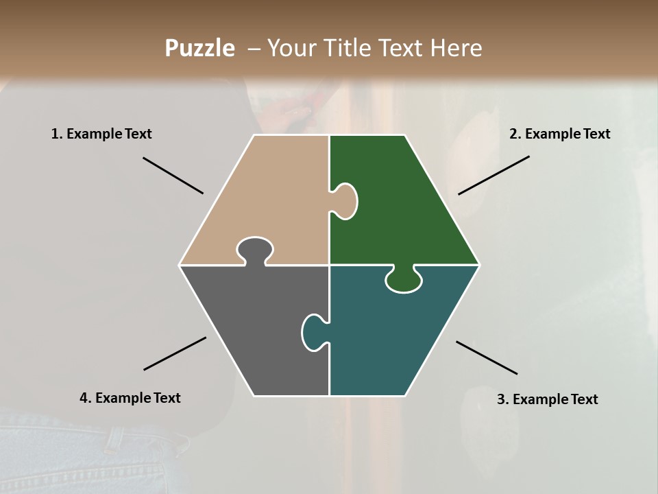 Man Spackling New Drywall In A Bathroom PowerPoint Template