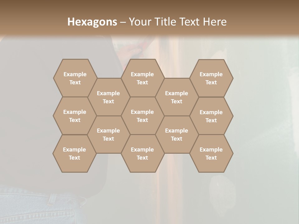 Man Spackling New Drywall In A Bathroom PowerPoint Template