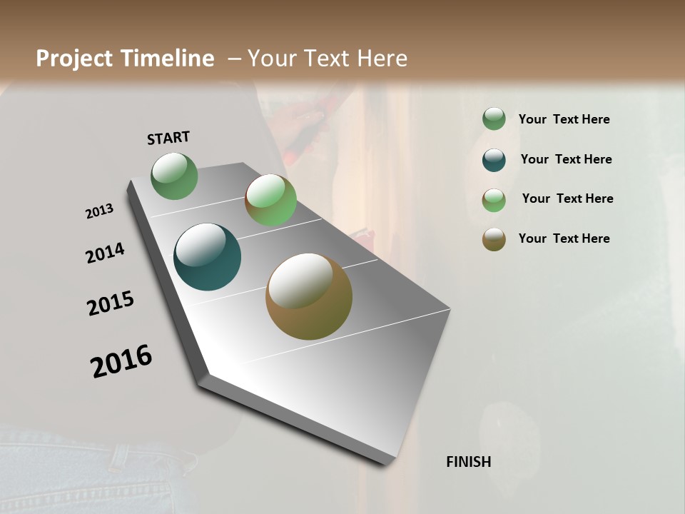 Man Spackling New Drywall In A Bathroom PowerPoint Template