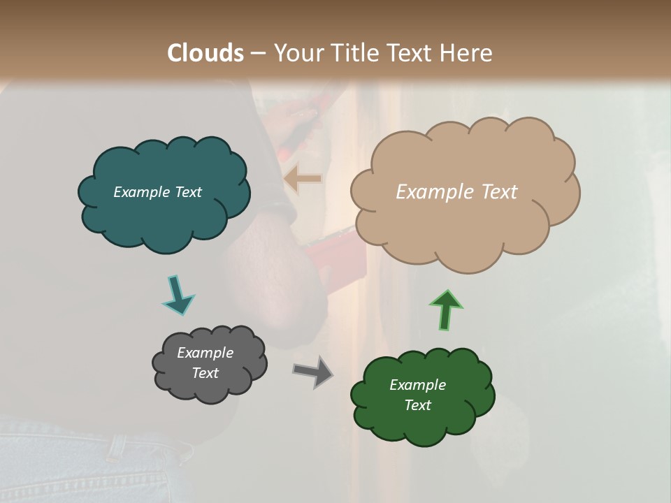 Man Spackling New Drywall In A Bathroom PowerPoint Template