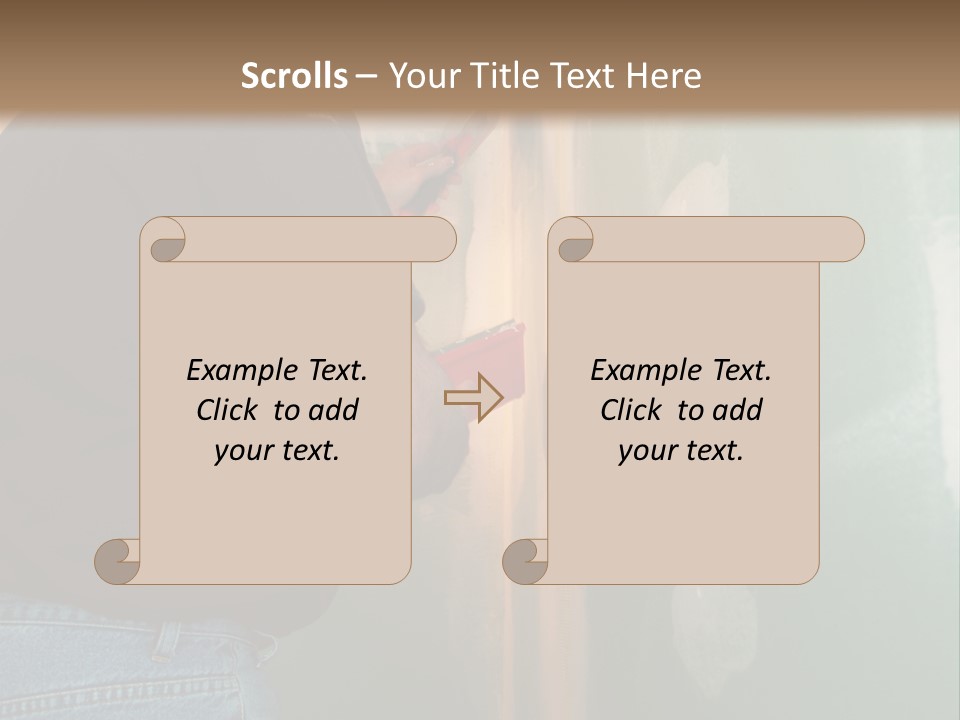 Man Spackling New Drywall In A Bathroom PowerPoint Template