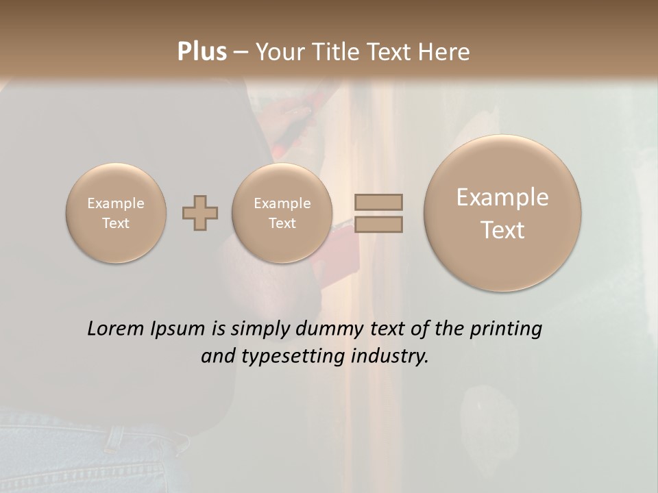 Man Spackling New Drywall In A Bathroom PowerPoint Template