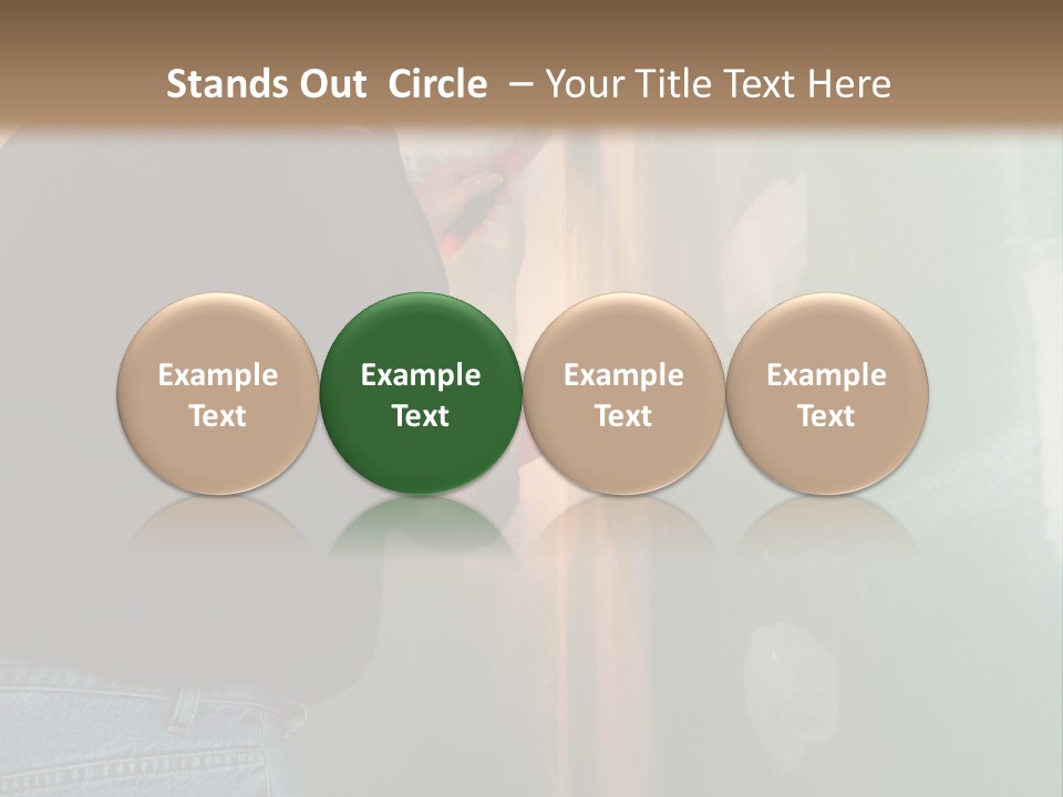 Man Spackling New Drywall In A Bathroom PowerPoint Template