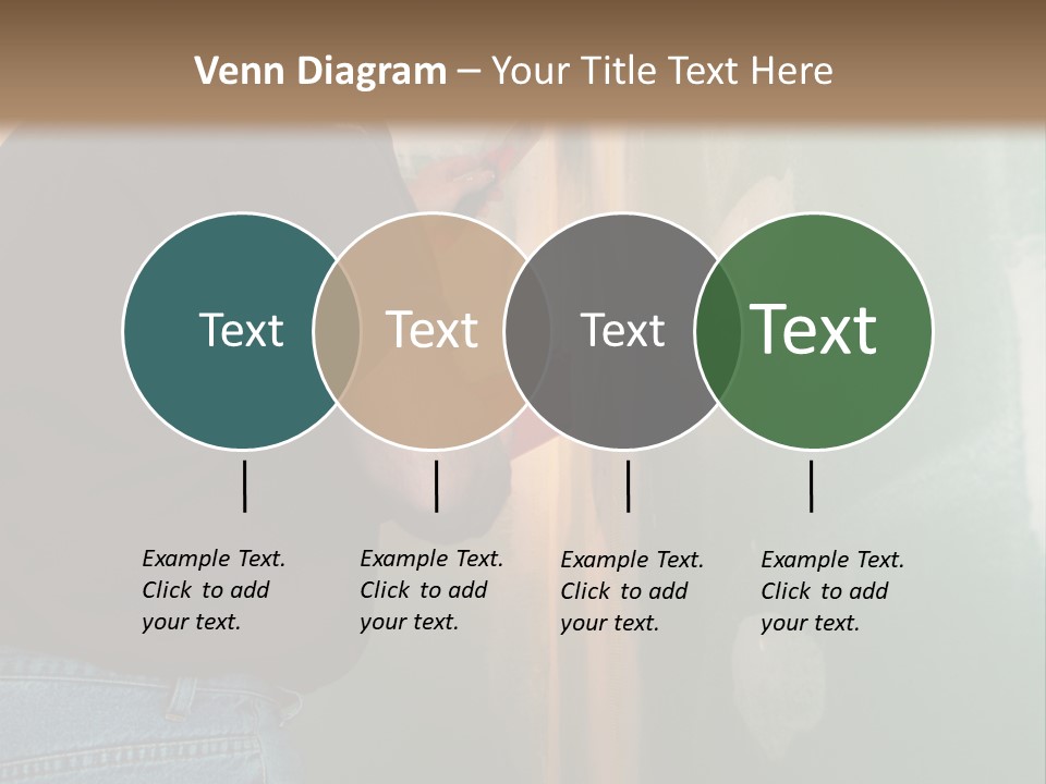 Man Spackling New Drywall In A Bathroom PowerPoint Template