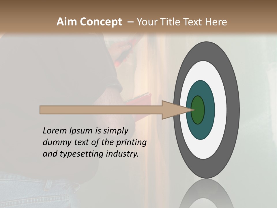 Man Spackling New Drywall In A Bathroom PowerPoint Template