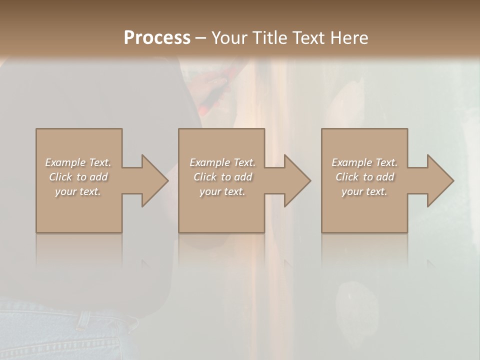 Man Spackling New Drywall In A Bathroom PowerPoint Template
