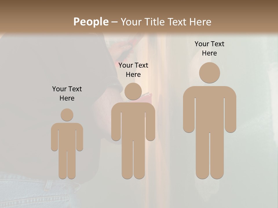 Man Spackling New Drywall In A Bathroom PowerPoint Template