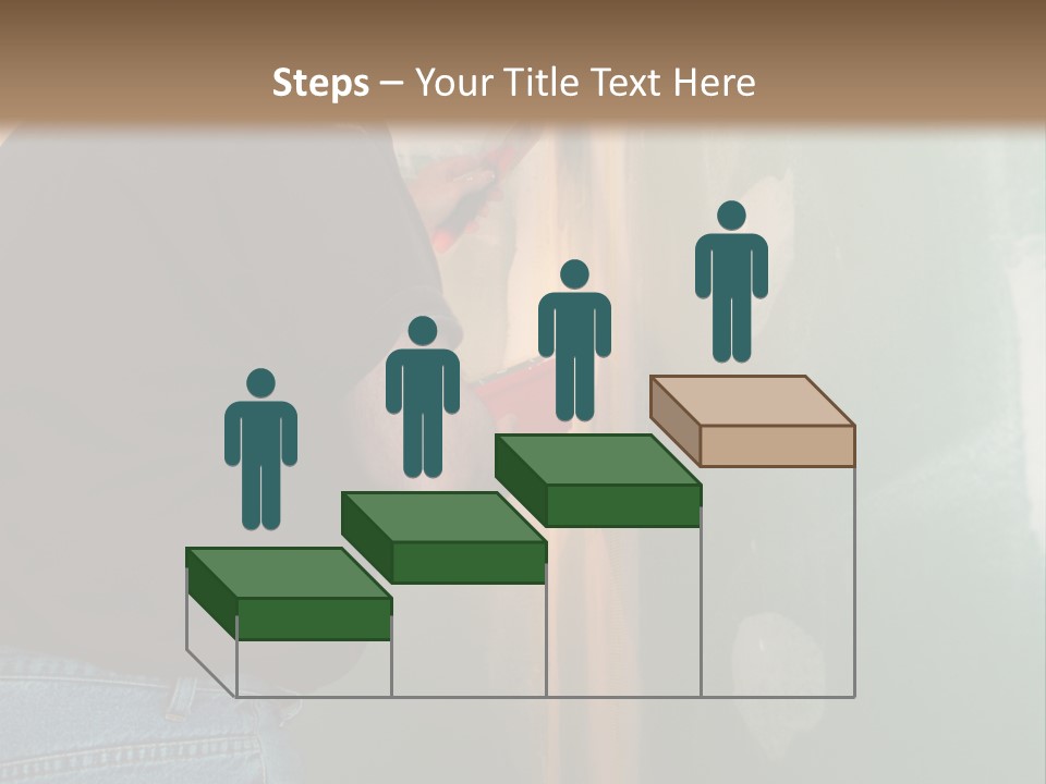 Man Spackling New Drywall In A Bathroom PowerPoint Template