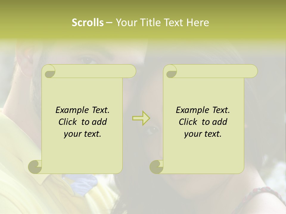 Beautiful Couple, Close Together Marriage, Counseling PowerPoint Template